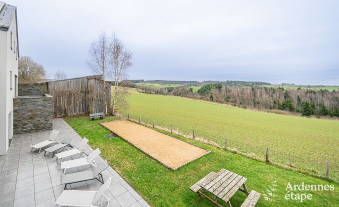 villa de luxe  Houffalize : hbergement pour 18 personnes avec piscine, sauna et jardin priv en Ardenne