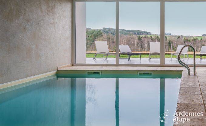 Villa de luxe  Houffalize : hbergement pour 22 personnes avec piscine, sauna et jardin en Ardenne