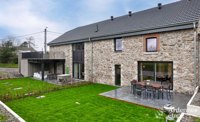 Charmante maison de vacances pour 6 personnes avec terrasse prive et jardin  Spa, au cur de l'Ardenne