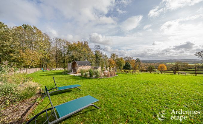 Sjour inoubliable  Villers-en-Fagne : Maison de vacances avec sauna, jacuzzi et vue imprenable en Ardenne