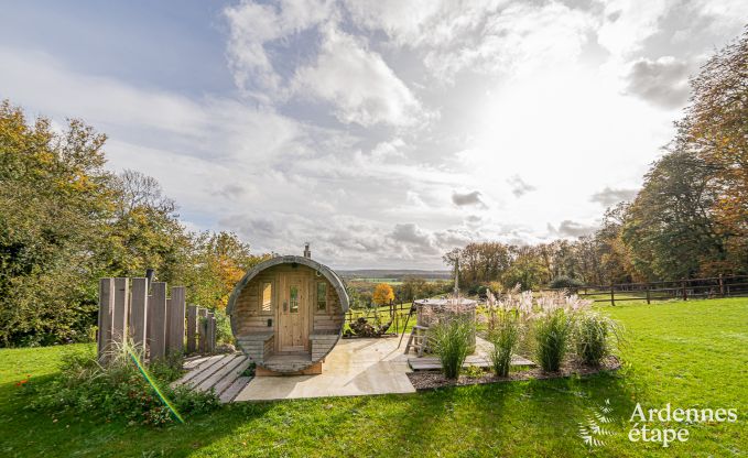 Sjour inoubliable  Villers-en-Fagne : Maison de vacances avec sauna, jacuzzi et vue imprenable en Ardenne