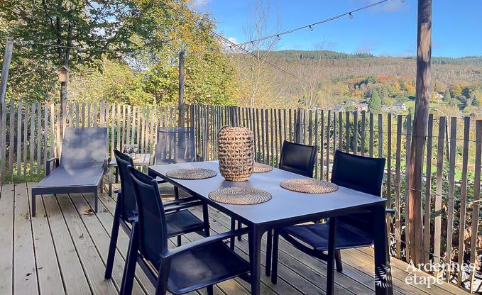 Maison de vacances de plain pied  Vresse-sur-Semois : terrasse avec vue, idale pour un couple avec enfants