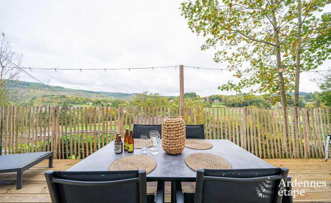 Maison de vacances de plain pied  Vresse-sur-Semois : terrasse avec vue, idale pour un couple avec enfants