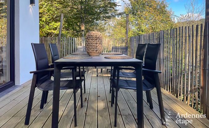 Maison de vacances de plain pied  Vresse-sur-Semois : terrasse avec vue, idale pour un couple avec enfants