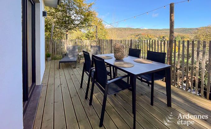 Maison de vacances de plain pied  Vresse-sur-Semois : terrasse avec vue, idale pour un couple avec enfants