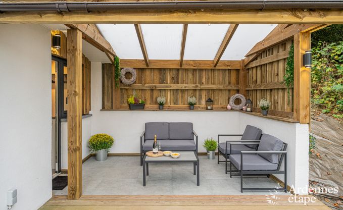 Maison de vacances de plain pied  Vresse-sur-Semois : terrasse avec vue, idale pour un couple avec enfants