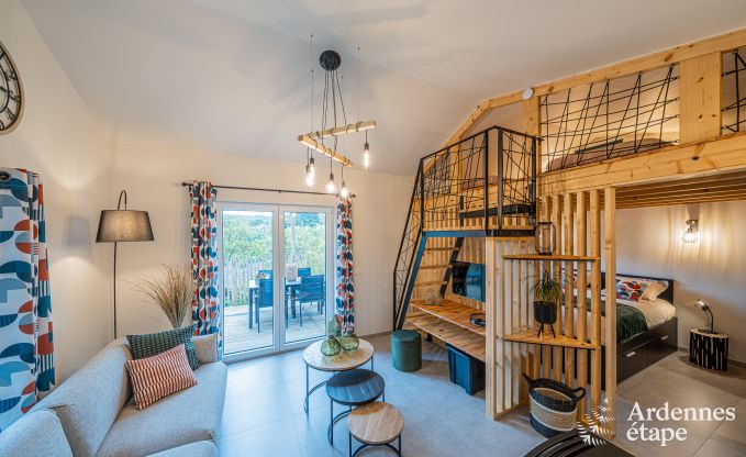 Maison de vacances de plain pied  Vresse-sur-Semois : terrasse avec vue, idale pour un couple avec enfants