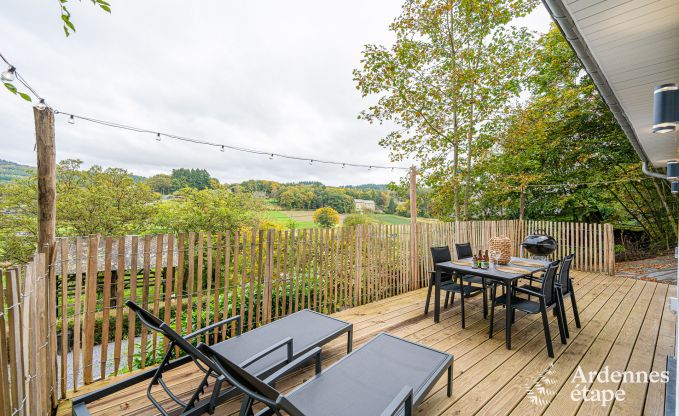 Maison de vacances de plain pied  Vresse-sur-Semois : terrasse avec vue, idale pour un couple avec enfants