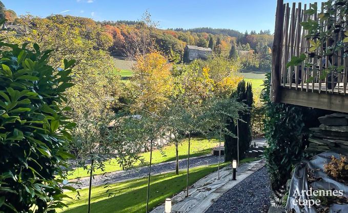 Maison de vacances de plain pied  Vresse-sur-Semois : terrasse avec vue, idale pour un couple avec enfants